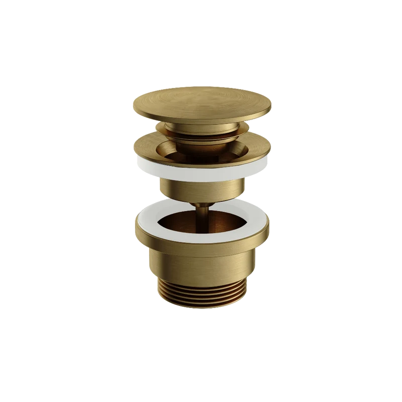 Hotbath Archie AR710 klikplug rond RVS 316 - Geborsteld Messing PVD
