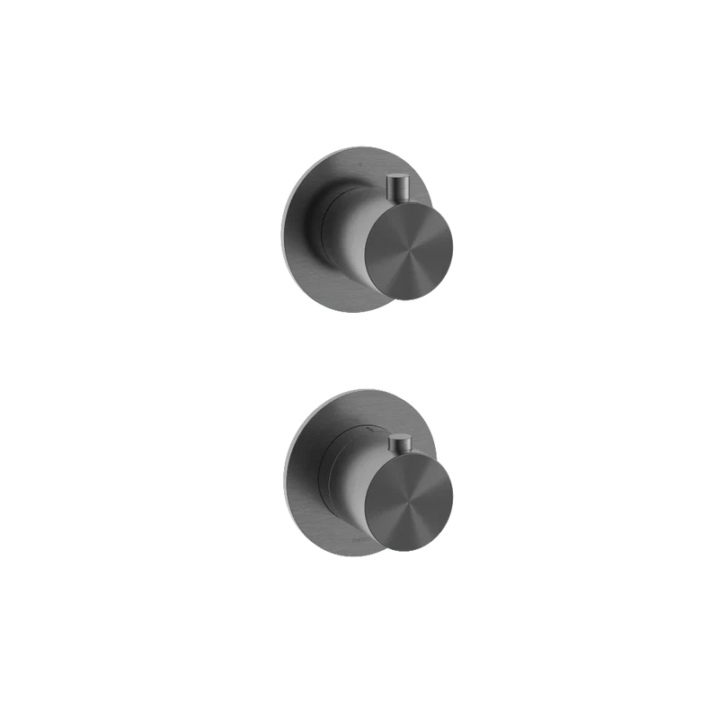 Hotbath Archie AR7009EXT afbouwdeel 2-weg omstel horizontaal/verticaal RVS 316 - Geborsteld Gunmetal PVD