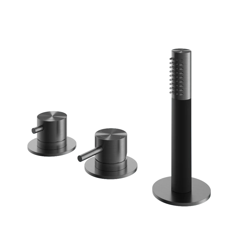 Hotbath Archie AR185 badrandcombinatie zonder uitloop RVS 316 - Geborsteld Gunmetal PVD