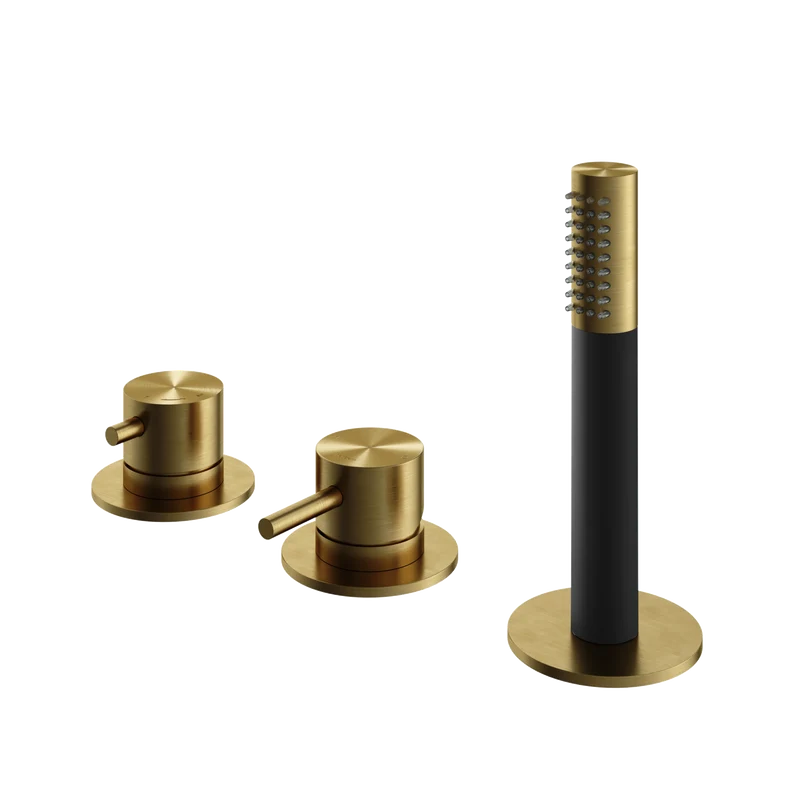 Hotbath Archie AR185 badrandcombinatie zonder uitloop RVS 316 - Geborsteld Messing PVD