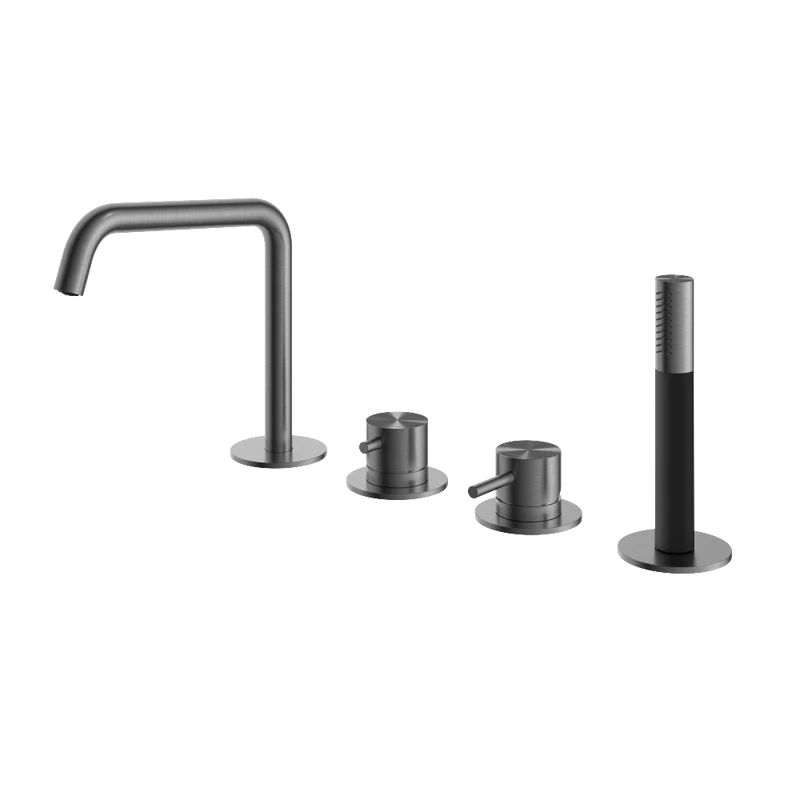 Hotbath Archie AR183 badrandcombinatie met uitloop 316 RVS - Geborsteld Gunmetal PVD