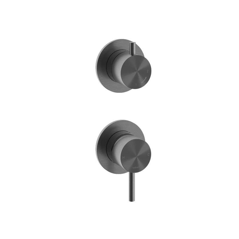 Hotbath Archie AR029 Inbouw mengkraan met 2-weg omstel - Geborsteld Gunmetal PVD