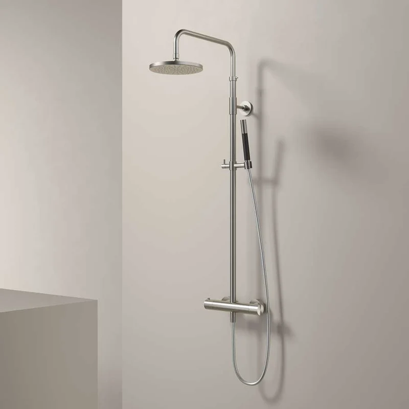Hotbath Archie SDS32 opbouw regendouche RVS 316 - 20cm hoofdouche (15mm) - Geborsteld Gunmetal PVD