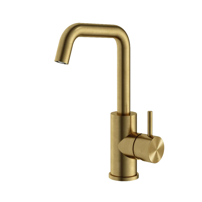 Hotbath Archie AR014 wastafelkraan RVS 316 - Geborsteld Messing PVD