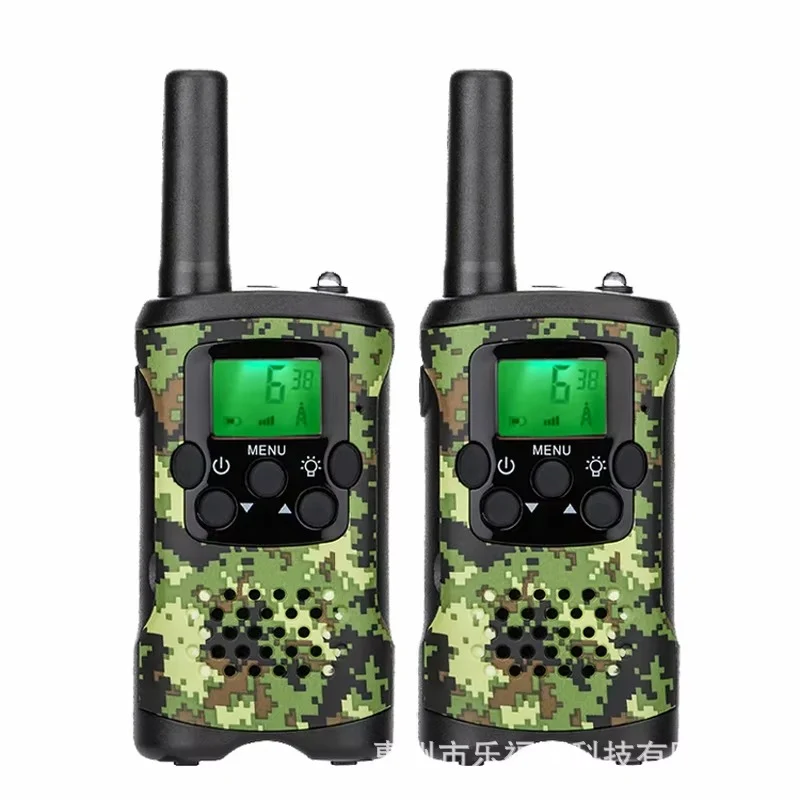 Walkie Talkies Kinderen | 22 Kanalen | 5 km Bereik | Groene Camo
