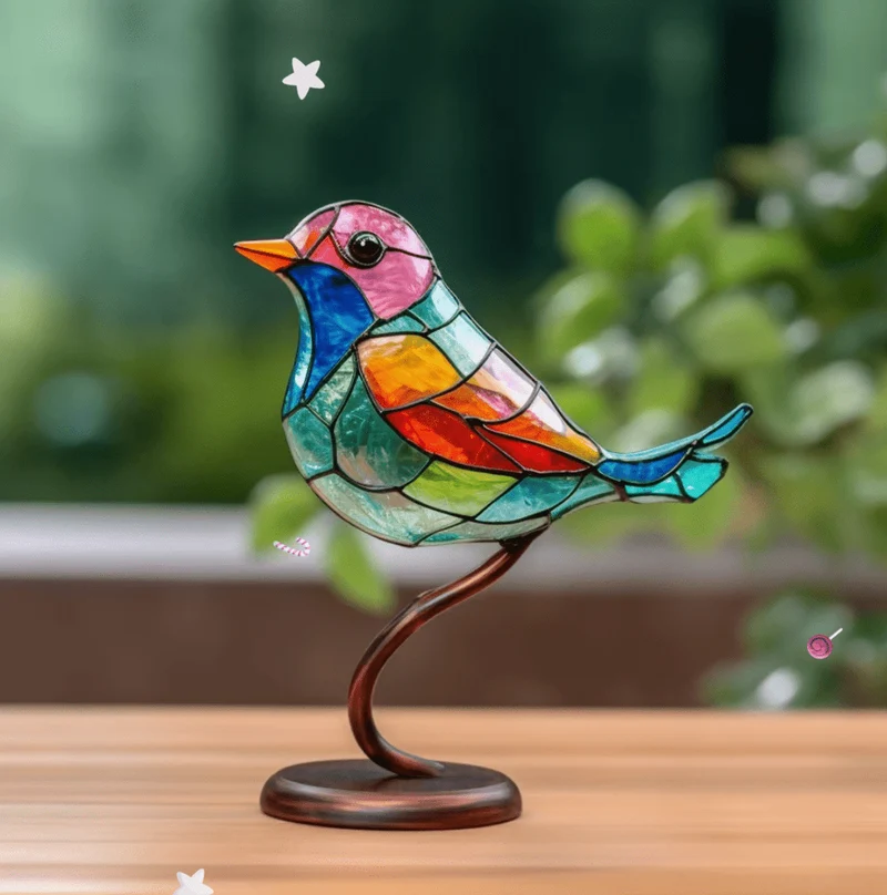 Glas-in-Lood VivaBirds Decoratie - Kleurrijke Vogels VoorUwInterieur