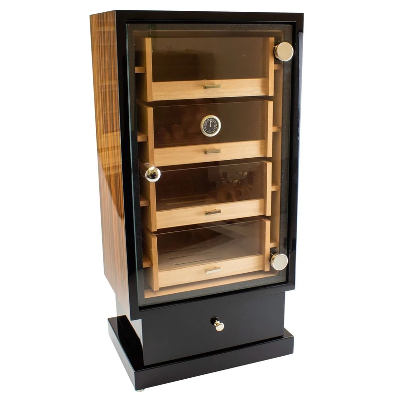Humidor Kabinet Ebony Wood + LED