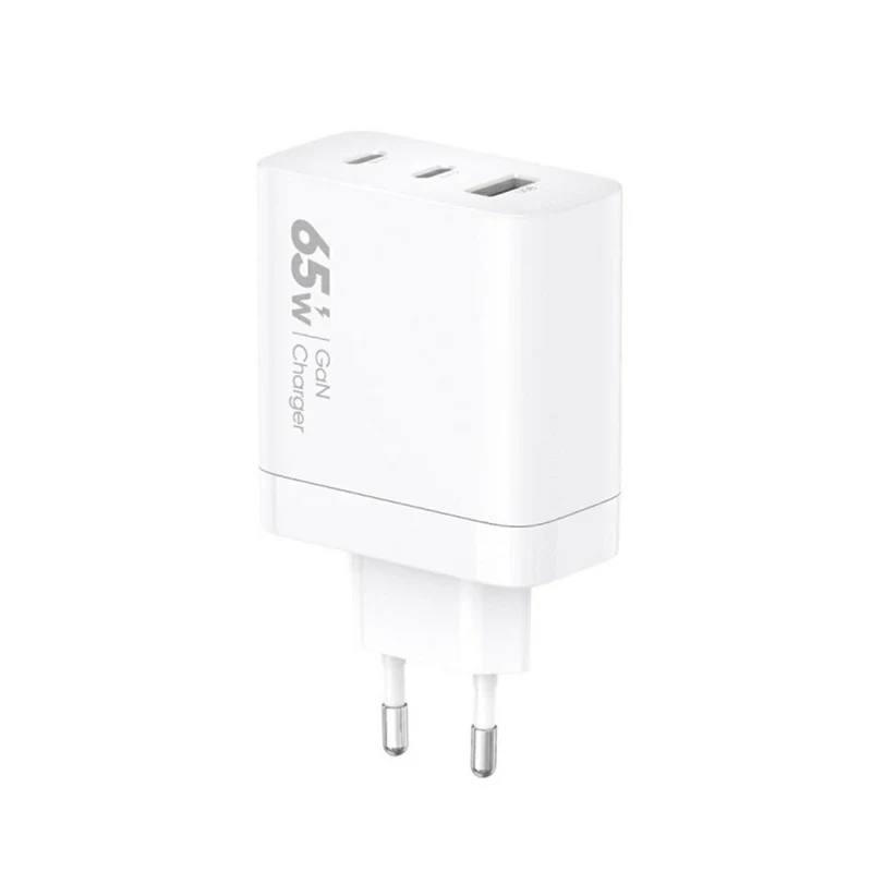 VIDVIE-netlader, 3A, 65W, 2x USB-C, 1x USB, USB-C/Iphone-kabel, PLE262