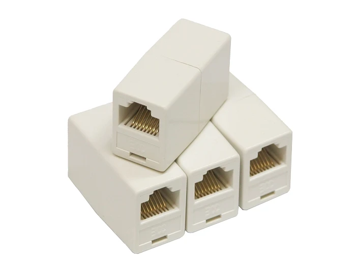 Gouden connector RJ-45 vat-socket socket 8p8c RJ45