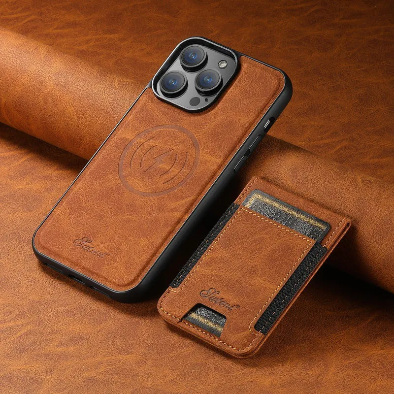 Luxe telefoonhoes - Kaarthouder & Magnetische Standaard