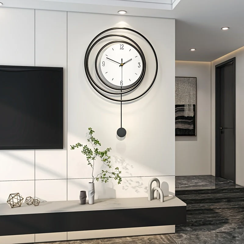 Moderne Minimalistische Metalen Wandklok 72x45cm