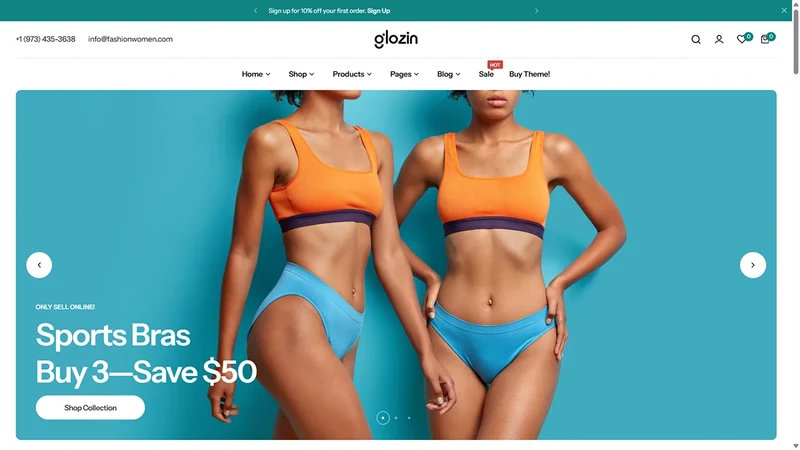 Glozin theme – Underwear | Lingerie & Intimate Wear