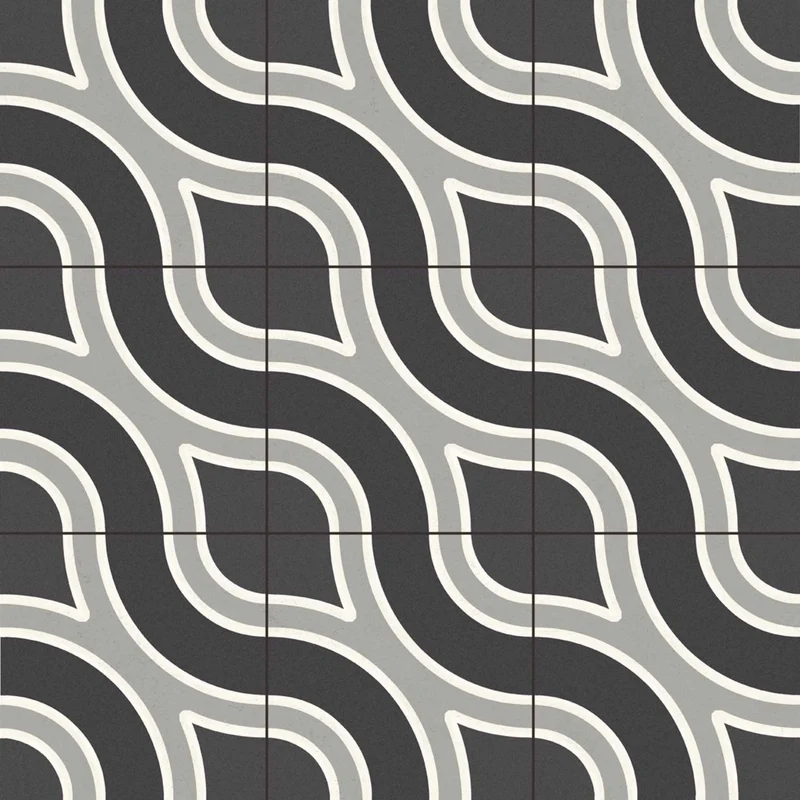 Apavisa, Wave - Black, Naturale, 60x60cm, 7.00mm, Not rectified