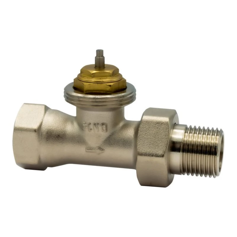 BELRAD radiatorkraan recht 1/2" MV - Nikkel