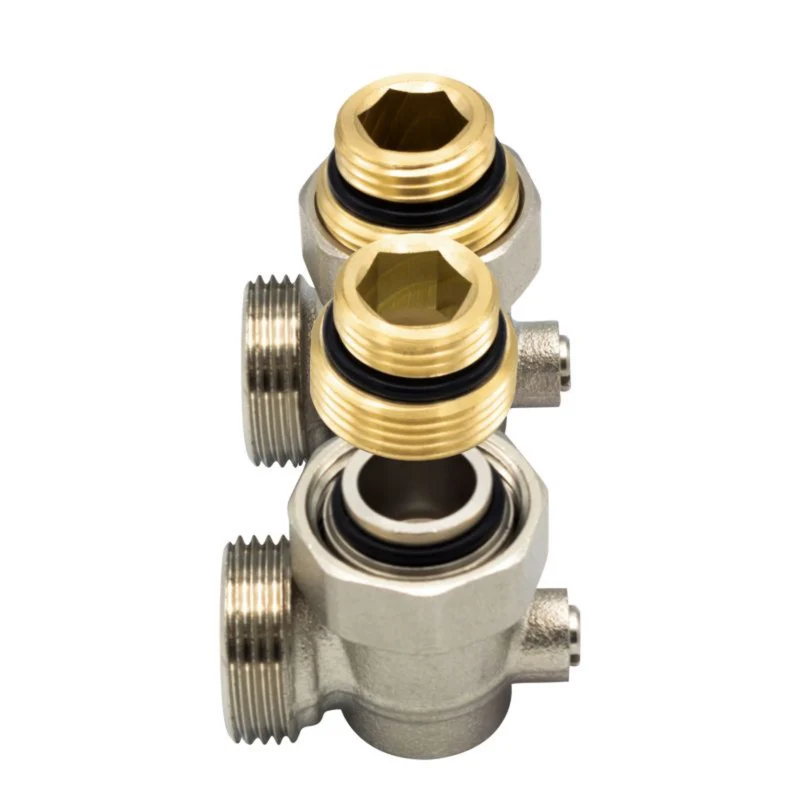 BELRAD aansluitblok met muuraansluiting 3/4EK-1/2-MV - Nikkel