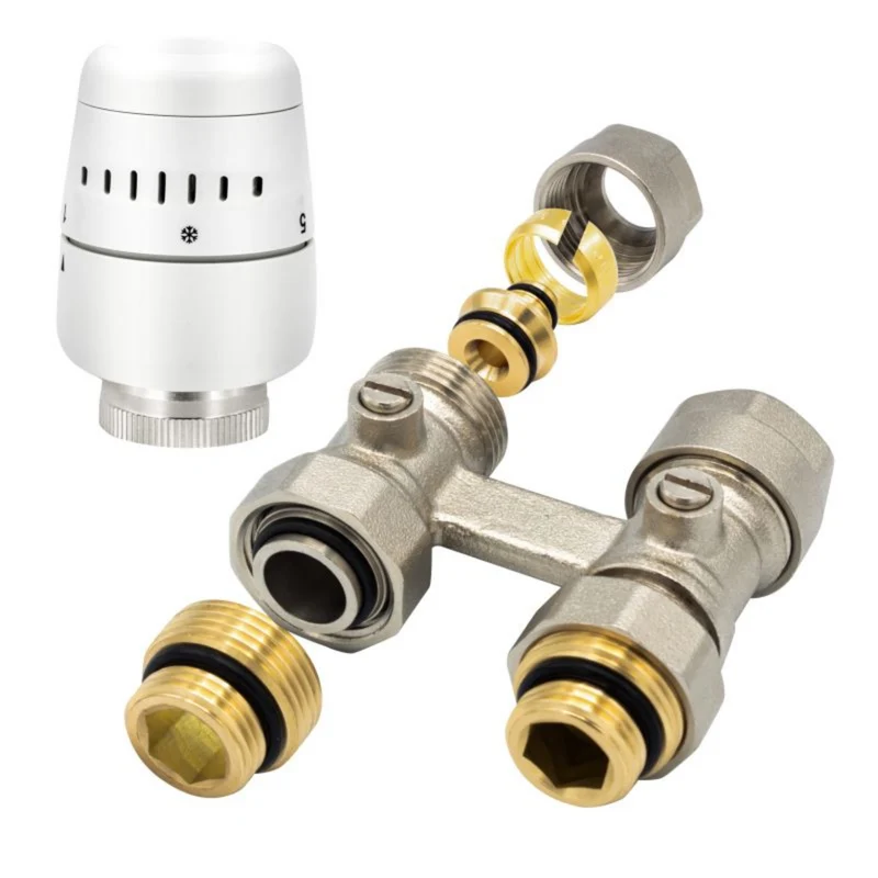 BELRAD H-blok aansluitset voor uitgang vloer M30-1/2M-16/2 - Nikkel