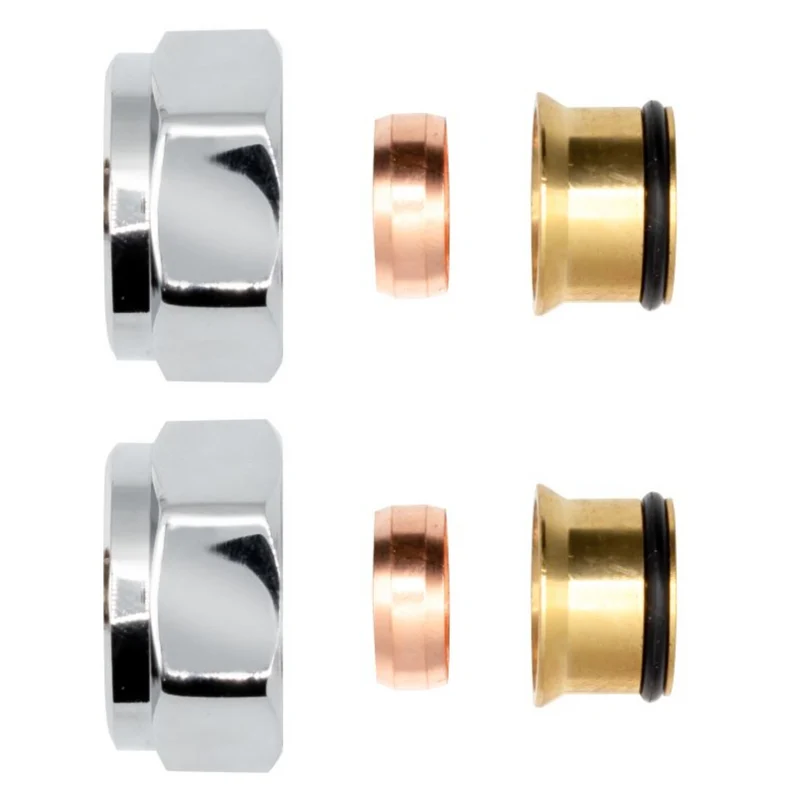 BELRAD klemkoppelingen chroom EKX15 – 2 stuks