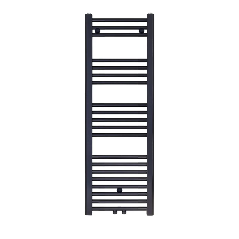 BELRAD Badkamer Radiator 1200x400mm Zwart Mat Geborsteld – Middenaansluiting – 458W