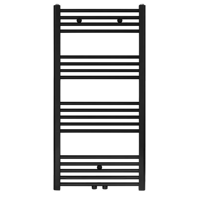 BELRAD Badkamer Radiator 1100x600mm Zwart Mat Geborsteld – Middenaansluiting – 558W