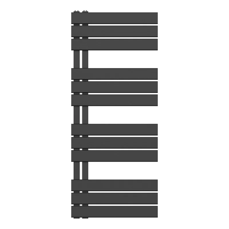 BELRAD Badkamer Radiator 1200x500mm Mat Zwart – Linkeraansluiting/Combi – 593W