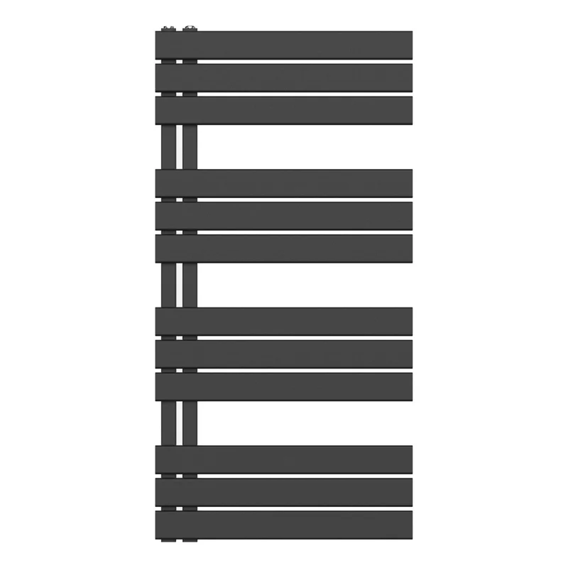 BELRAD Badkamer Radiator 1200x600mm Mat Zwart – Linkeraansluiting/Combi – 681W