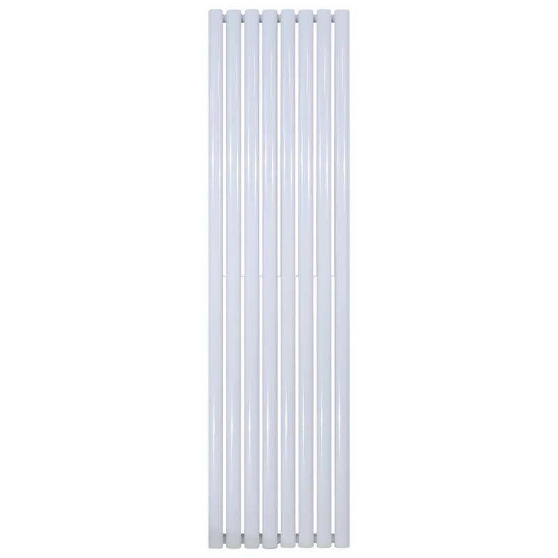 BELRAD Verticale designradiator ovaal dubbel 1800x472mm - Wit - 8 elementen - 1640W