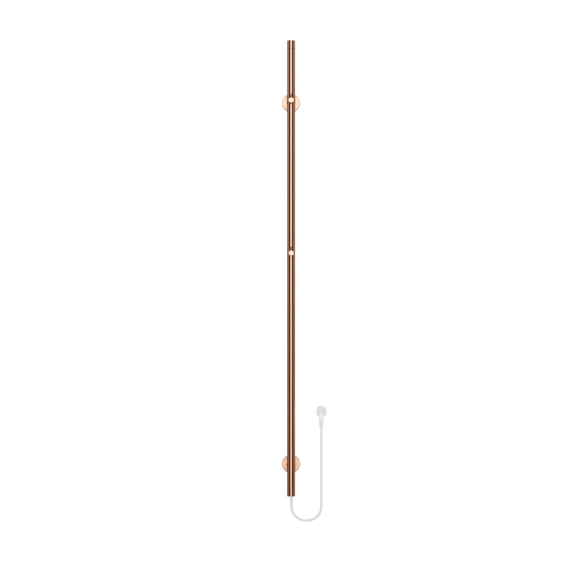 BELRAD Badkamer radiator staafmodel elektrisch 1500x63x127 mm - Enkel - Geborsteld koper - 60W