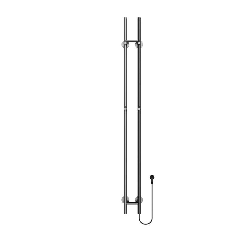 BELRAD Badkamer radiator staafmodel elektrisch 1500x168x127 mm - Gunmetal - Dubbel - 120W