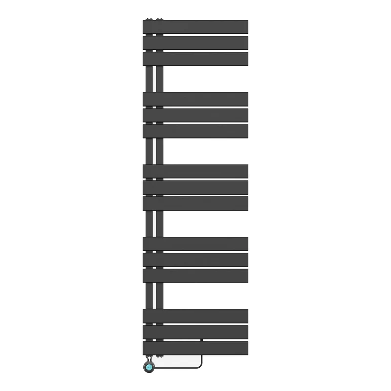 BELRAD Badkamer radiator elektrisch 1600x500mm - Mat zwart - Linksaansluiting/Combi - 755W