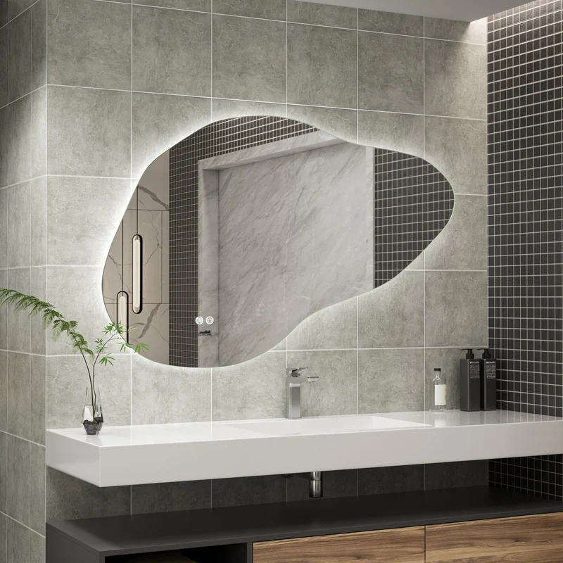 Moderne Badkamer Spiegel "Orroli" - 75 x 120 cm - LED & Anti-condens