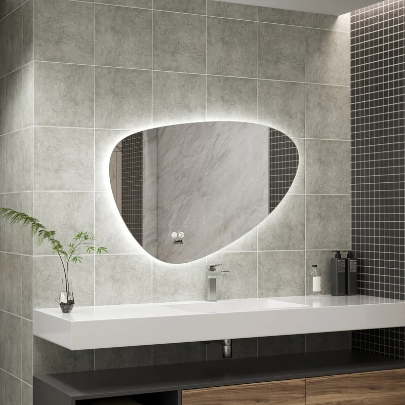 Moderne Badkamer Spiegel "Sassari" - 60 x 90 cm - LED & Anti-condens