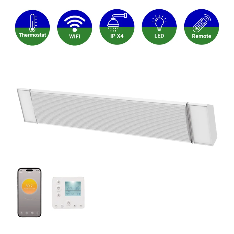 Smart HeatBar Infrarood straler - Ostuni LED - 1800 Watt