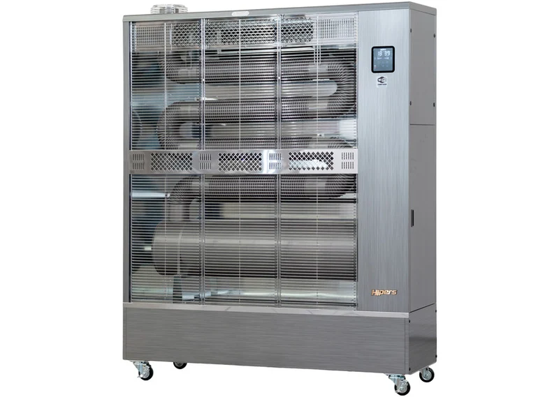 Infrarood dieselstraler Pro 58 kW RVS motief 4000-7500 m³ Wifi Hipers