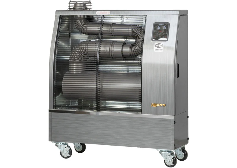 Infrarood dieselstraler Pro 10,4 kW RVS motief 120-600 m³ Wifi Hipers hipers-logo