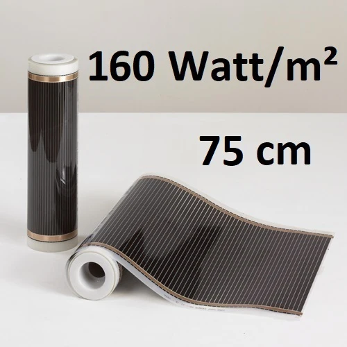 Verwarmingsfolie 160W — 75 cm breed | Infrarood Vloerverwarming