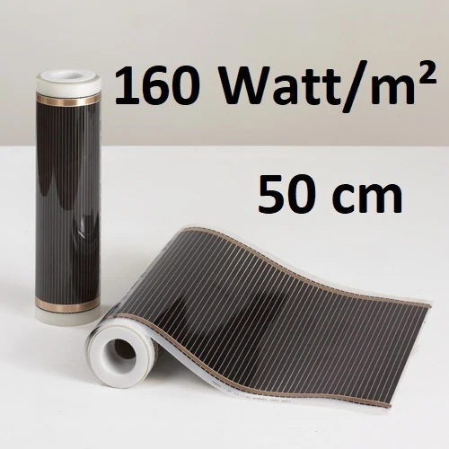 Verwarmingsfolie 160W — 50 cm breed | Infrarood Vloerverwarming