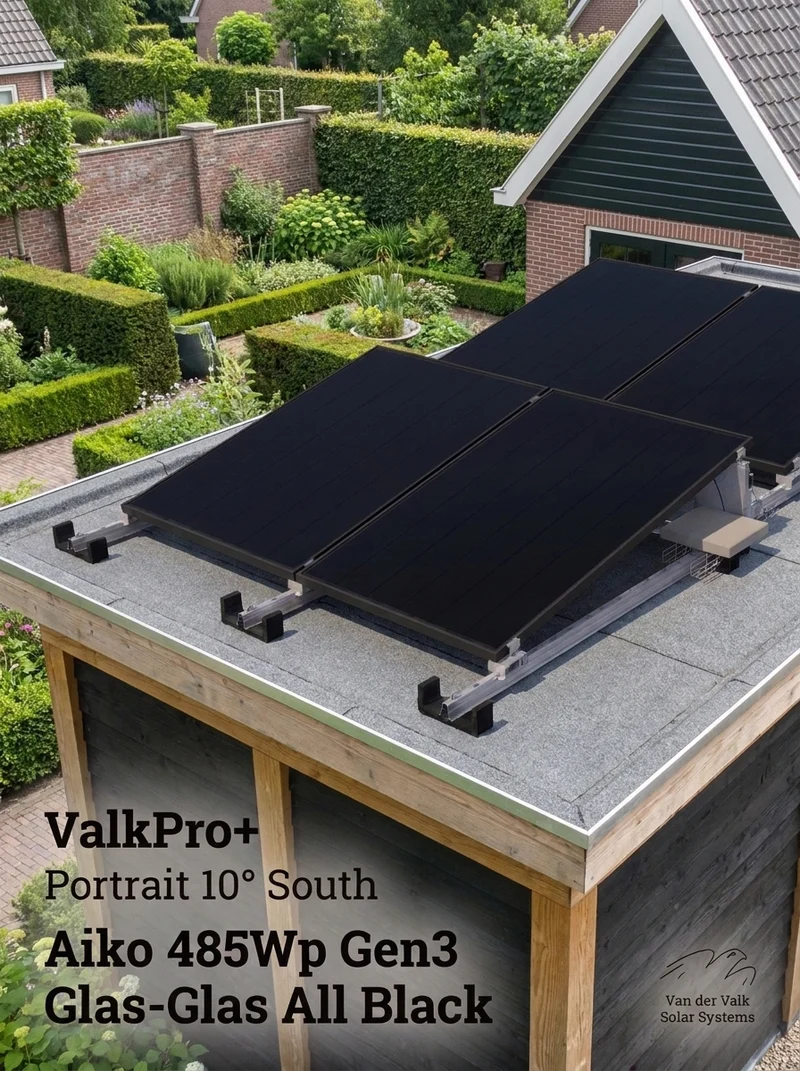 Zonnepanelen-set voor plat dak | Voor thuisbatterijen met zonnepaneelingang