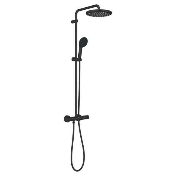 GROHE Tempesta 250 Douchesysteem – Mat Zwart – Met Thermostaatkraan