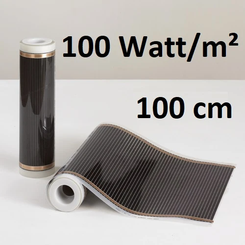 Verwarmingsfolie 100W — 100 cm breed | Infrarood Vloerverwarming