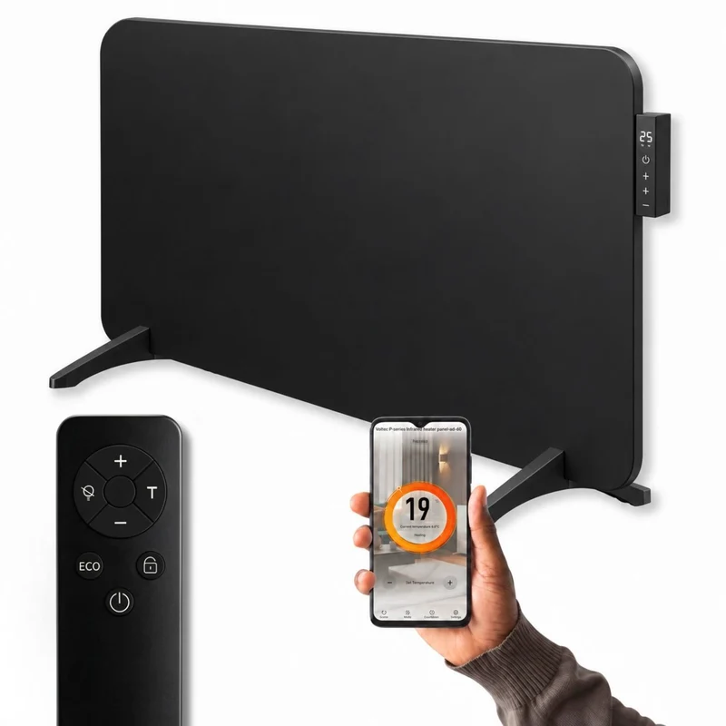 Infraroodpaneel M450 – 450W met Wifi - Vrijstaand - Zwart