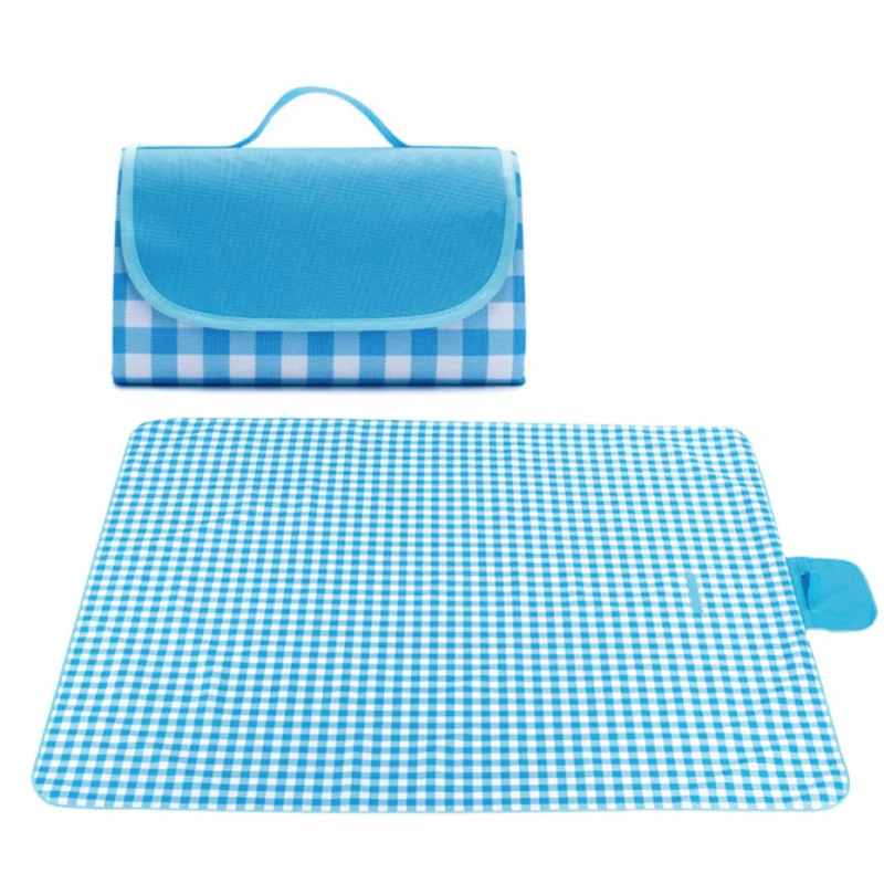 Strand/Picknickmat - Lichtblauw Geruit
