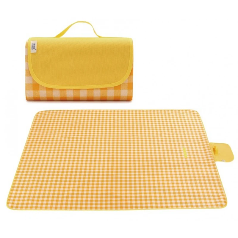 Strand/Picknickmat - Geel Geruit
