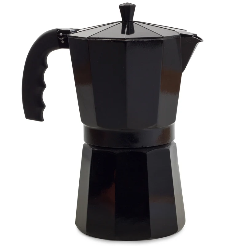 Espresso Moka Maker Percolator 12 kops - Zwart