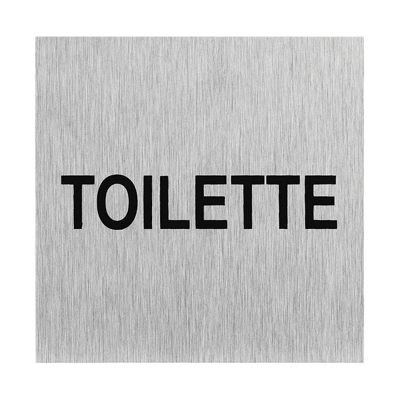 Aluminium deurbordje " Toilette " 60x60mm