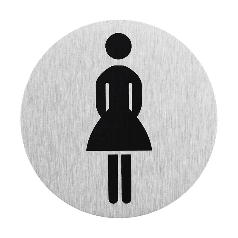 ProPlus Aluminium deurbordje " pictogram dames WC " Ø75mm