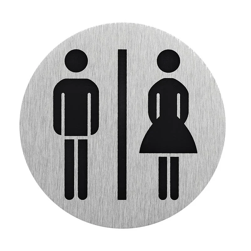 ProPlus Aluminium deurbordje " pictogram man/vrouw " Ø75mm
