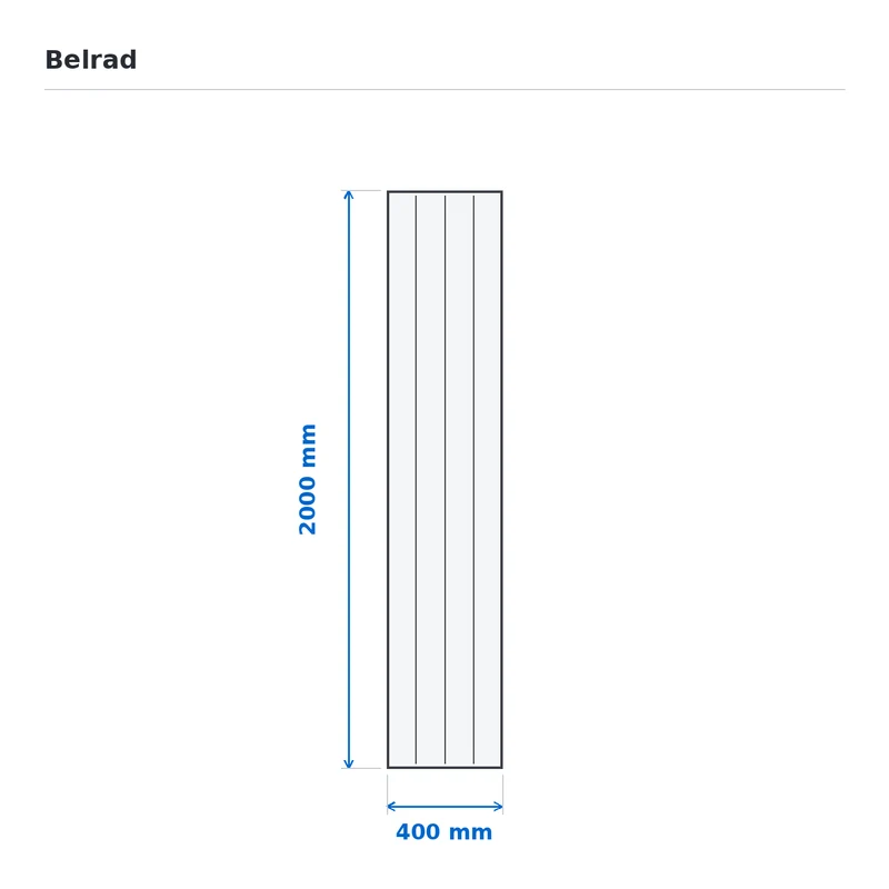 BELRAD verticale radiator T20 2000x400 mm - Mat zwart
