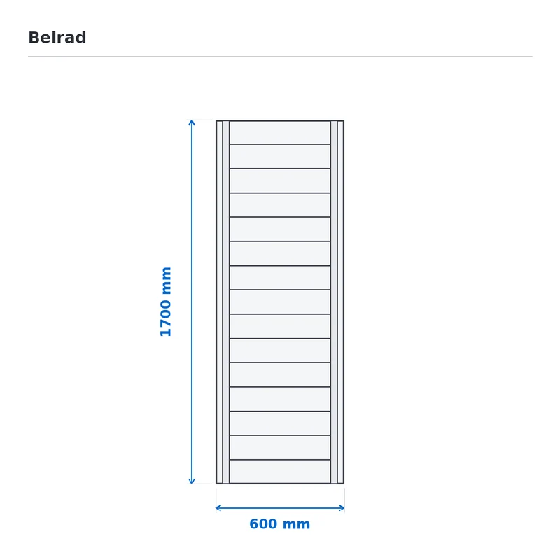 BELRAD handdoekradiator 1700x600 mm - Chroom - 620W