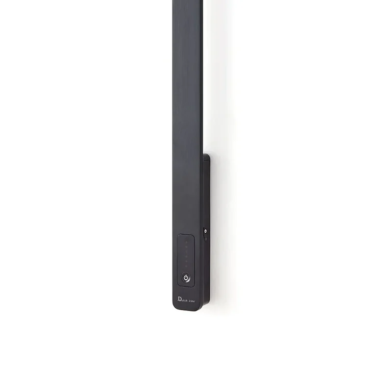 DutchLine DEV - Elektrische Handdoek Verwarmer - 29W - 1600*40*25mm – Mat zwart
