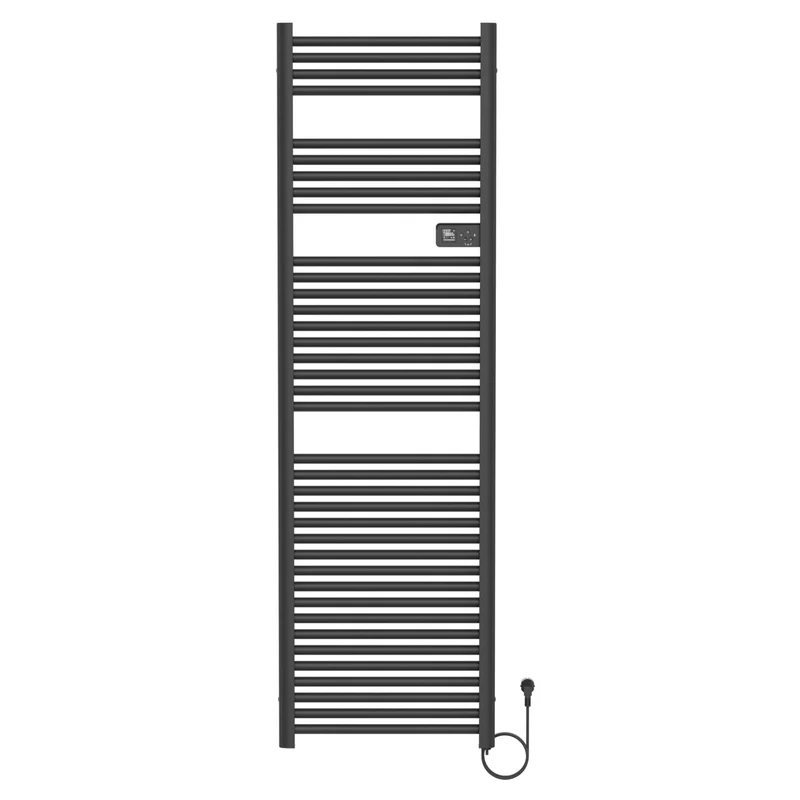BELRAD elektrische handdoekradiator – Smart WiFi – digitale thermostaat – 1000W – 1800x540 mm – mat zwart